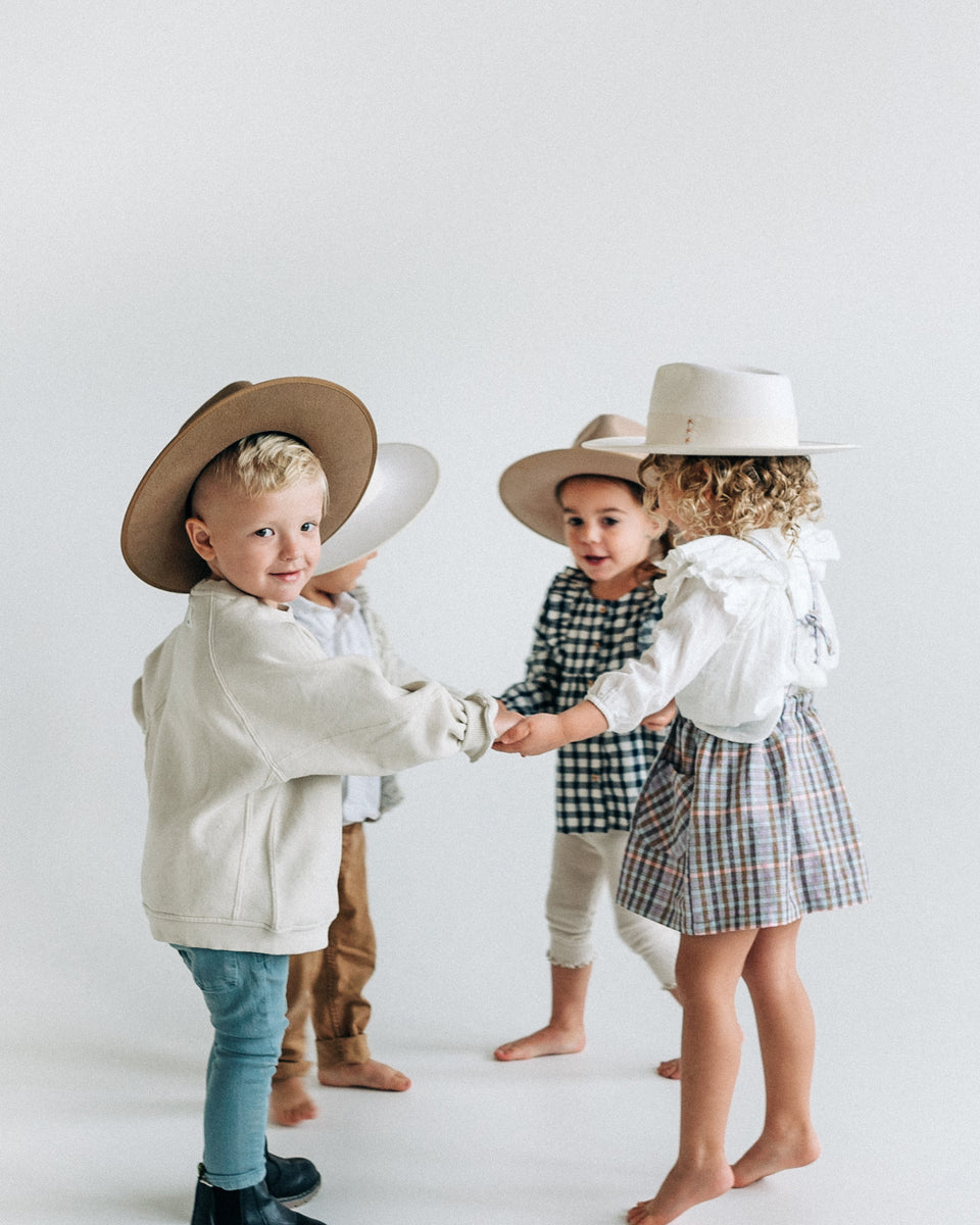 Kids Felt Hats Camp the label